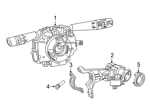 2015 Ram ProMaster City Shroud, Switches & Levers Security Alarm Diagram for 68462588AA