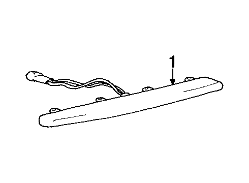 1999 Hyundai Accent High Mount Lamps Lamp Assembly-High Mounted Stop Diagram for 92750-22500