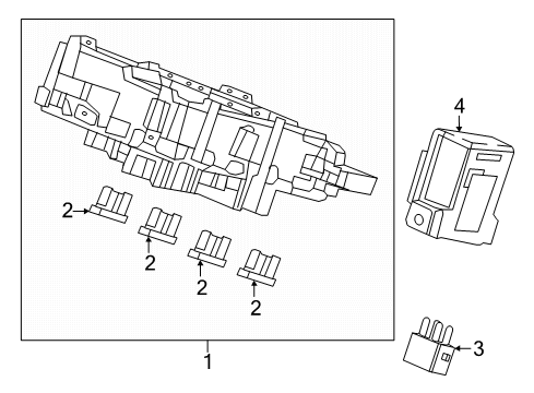 2018 Honda Civic Electrical Components Box Assembly, Fuse Diagram for 38200-TGH-A01