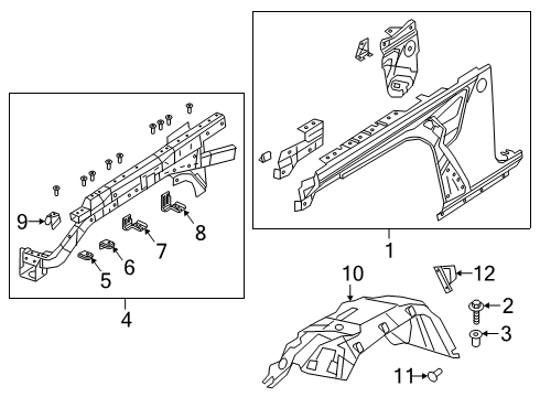 2022 Jeep Gladiator Fender & Components SHIELD-SPLASH Diagram for 68469508AC