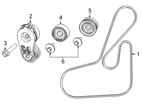 2014 Jeep Cherokee Belts & Pulleys PULLEY-Belt Diagram for 4627158AB