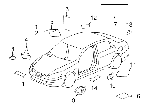 2010 Honda Accord Information Labels Label, Driver Fuse Diagram for 38205-TA0-A00