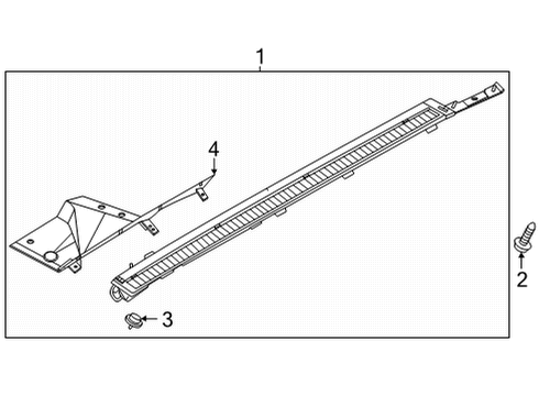 2020 Hyundai Sonata Daytime Running Lamp Components Lamp Assembly-Day Running Light, RH Diagram for 92280-L1000