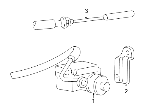 2004 Ford Excursion Cruise Control System Cruise Servo Bracket Diagram for F81Z-9C736-AB