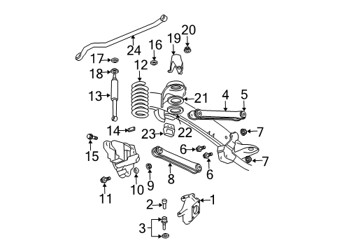 2009 Dodge Ram 2500 Front Suspension Components, Lower Control Arm, Upper Control Arm, Stabilizer Bar Bar-Front Diagram for 52122082AA