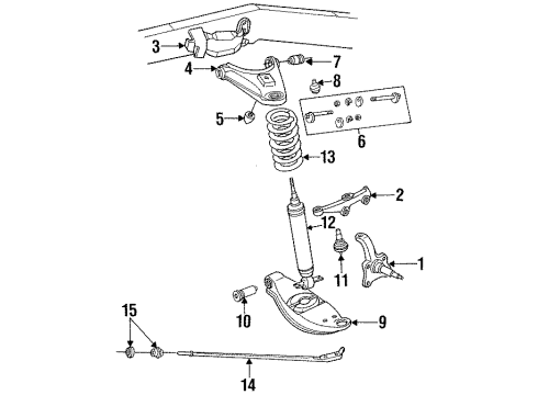 1993 Dodge W250 Front Suspension Components, Lower Control Arm, Upper Control Arm, Lower King Pin, Upper King Pin, Stabilizer Bar Bolt Pkg-Front Suspension Diagram for 3621931AB
