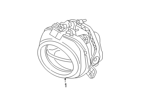 2019 BMW X2 Fog Lamps Fog Light, Led, Left Diagram for 63177444805