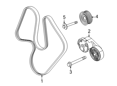 2011 Dodge Durango Belts & Pulleys Screw-HEXAGON FLANGE Head Diagram for 6509592AA