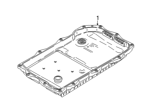 2019 BMW 750i Transmission Oil Pan Fluid Filter Kit Diagram for 24008672573
