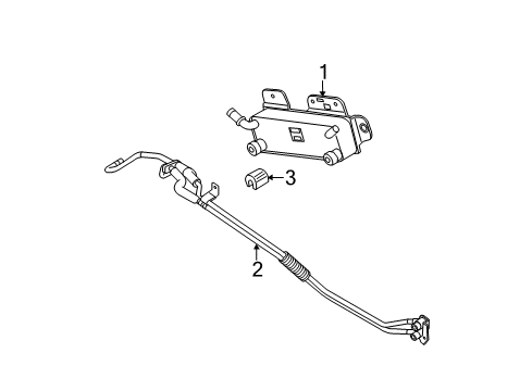 2015 Ford F-250 Super Duty Oil Cooler Tube Assembly Diagram for BC3Z-7R081-B