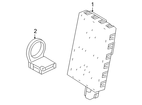 2009 Ford Focus Anti-Theft Components Control Module Diagram for 9S4Z-15604-B