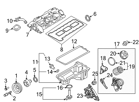 2013 BMW X1 Senders Oil Levelling Sensor Diagram for 12617501786