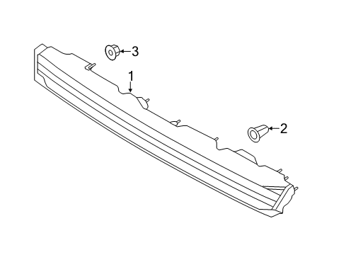 2017 Lincoln MKC Reflector Reflector Diagram for EJ7Z-13A565-A