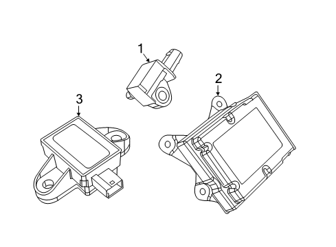 2017 Chrysler Pacifica Air Bag Components Sensor-Pressure Diagram for 68185745AA