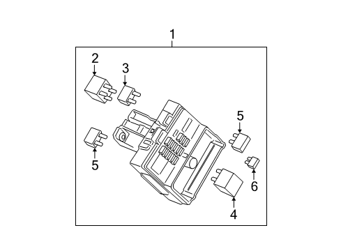2007 Buick LaCrosse Air Conditioner Block Asm-Accessory Wiring Junction Diagram for 15826039
