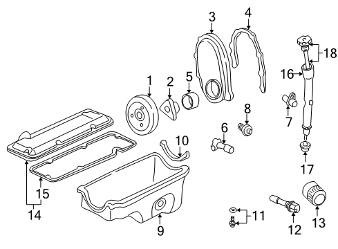 1998 Pontiac Sunfire Powertrain Control Oxygen Sensor Diagram for 19178941
