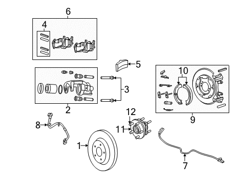 2006 Jeep Commander Anti-Lock Brakes SLIPPER-CALIPER Diagram for 5143705AA