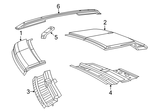 2020 Jeep Renegade Roof & Components, Exterior Trim Molding-Roof Diagram for 5VX89LXHAA