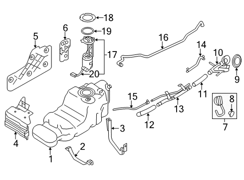 2021 Nissan Armada Senders Hose-Ventilation Diagram for 17226-6JR0A