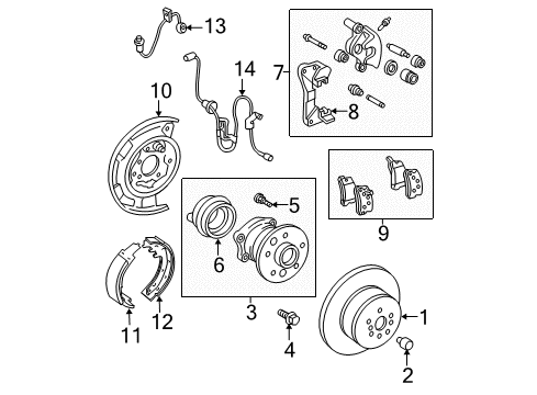 2005 Toyota Solara Anti-Lock Brakes Caliper Diagram for 47730-06090