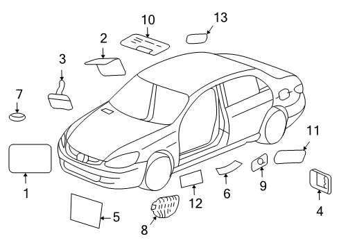 2005 Honda Accord Information Labels Label, Jack Caution Diagram for 89311-SDA-A11