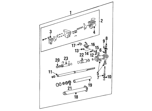 1992 Honda Prelude Steering Column & Wheel, Steering Gear & Linkage Rack, Power Steering (Driver Side) Diagram for 53805-SS0-G60