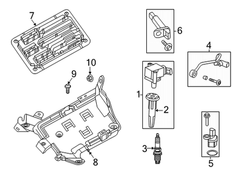2021 Cadillac CT5 Ignition System Ignition Coil Diagram for 12707304