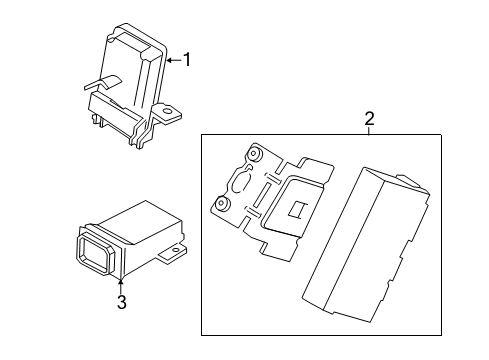 2018 Ford F-150 Electrical Components Module Diagram for GL3Z-19H332-B