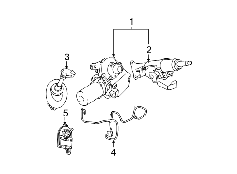 2010 Chevrolet HHR Steering Column & Wheel, Steering Gear & Linkage Column Kit, Steering Diagram for 19209159