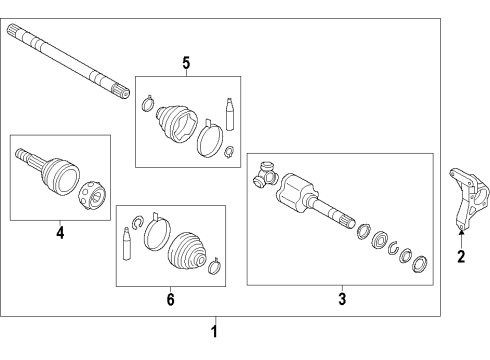 2019 Nissan NV200 Front Axle Shafts & Joints, Drive Axles Joint Assy-Inner Diagram for C9771-3LM0B