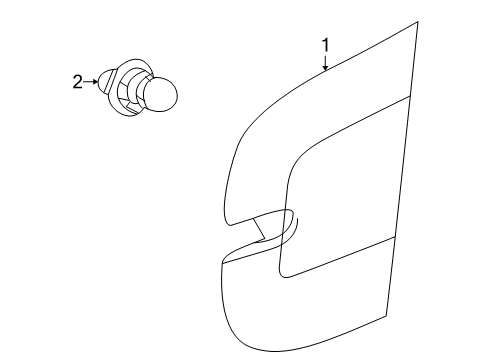 2011 Ford Taurus Bulbs Back Up Lamp Diagram for AG1Z-13405-J