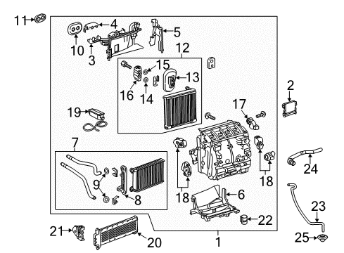 2021 Toyota C-HR Switches & Sensors GROMMET, Heater Diagram for 87128-28020
