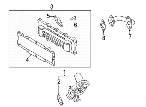 2021 Hyundai Sonata EGR System Stud Diagram for 11533-08206-K