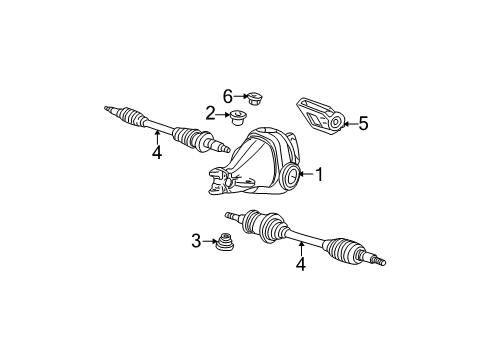 2001 Ford Mustang Axle Housing - Rear Axle Assembly Insulator Diagram for 1R3Z-4B424-AA
