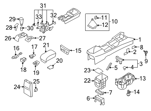 2009 Hyundai Elantra Parking Brake Screw-Tapping Diagram for 12431-04101