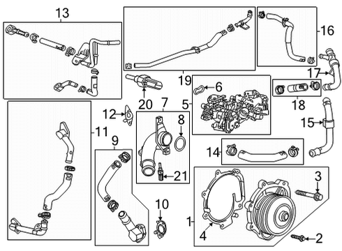 2021 GMC Yukon XL Powertrain Control Rear Nox Sensor Diagram for 12686786