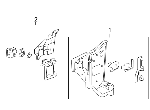 2011 Cadillac STS Hinge Pillar Upper Reinforcement Diagram for 10400148