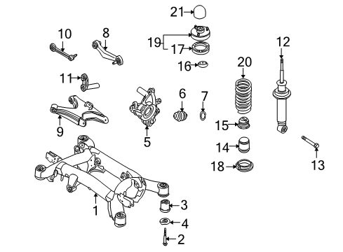 2001 BMW Z8 Rear Suspension Hex Bolt Diagram for 07119901378