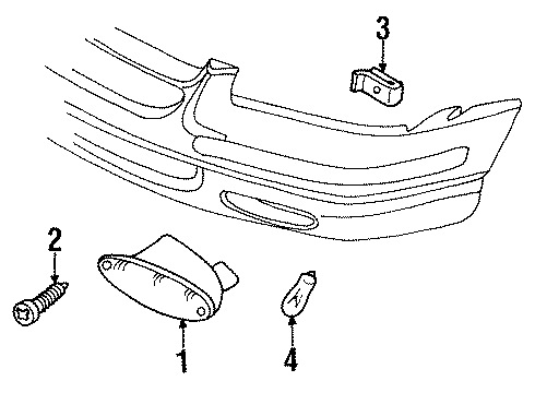 1997 Chrysler Cirrus Fog Lamps Fog Lamp Diagram for 4778220