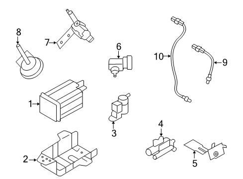 2015 Hyundai Santa Fe Sport Powertrain Control Protector-Canister Diagram for 314254Z000
