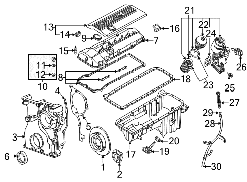 1999 BMW 528i Powertrain Control Heated Oxygen Sensor Air Fuel Ratio Sensor Diagram for 11781427884