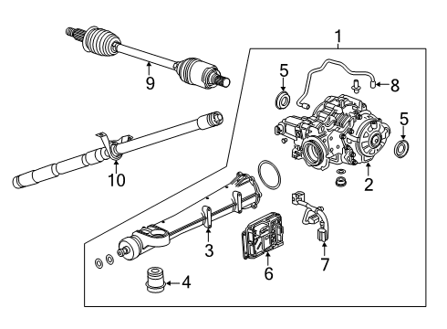 2020 Buick Envision Axle & Differential - Rear Propeller Shaft Assembly Diagram for 84305159