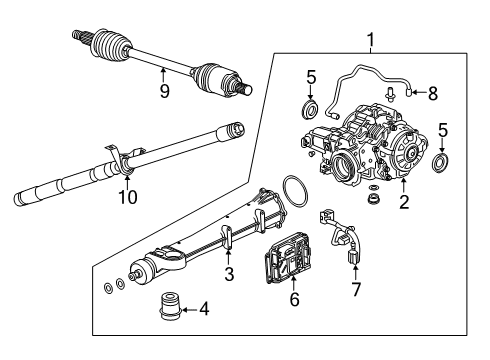 2020 Buick Envision Axle & Differential - Rear Axle Assembly Diagram for 84173839