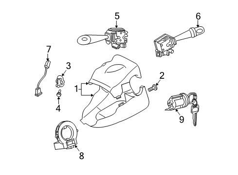 2005 Scion xA Switches Sensor Diagram for 89245-52010