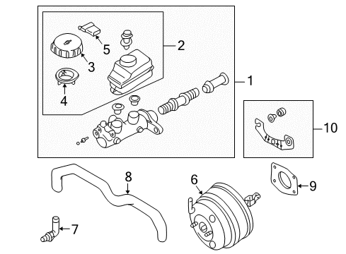 2002 Infiniti Q45 Hydraulic System Cylinder Brake Master Diagram for 46010-AR626