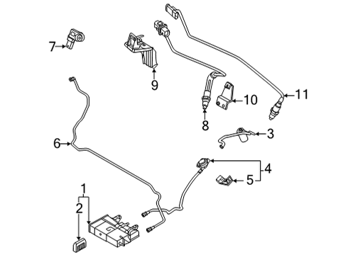 2020 BMW M235i xDrive Gran Coupe Emission Components Line Clip, Single Diagram for 16127313557