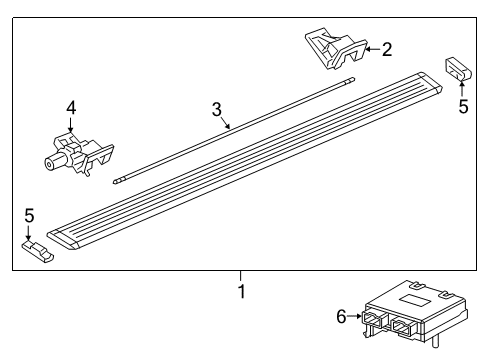 2022 Ram 2500 Running Board Power Running Board Diagram for 68461642AA