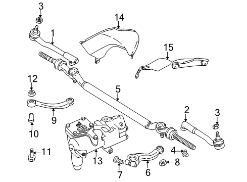 2002 BMW M5 Steering Column & Wheel, Steering Gear & Linkage Tie Rod End, Left Diagram for 32211091723