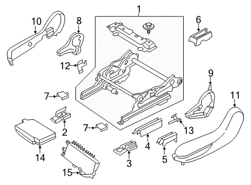 2018 Lincoln Continental Power Seats Pivot Cover Diagram for GD9Z-5462186-AJ