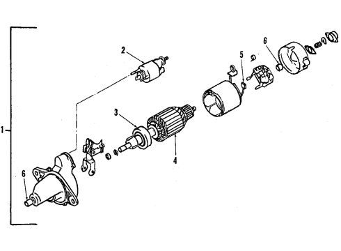 1989 Geo Spectrum Starter Starter Asm Diagram for 94338799